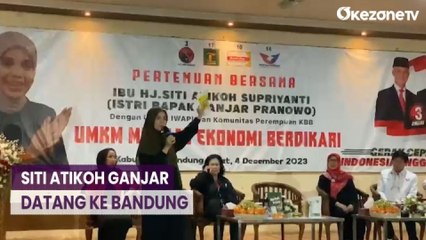 Siti Atikoh Ganjar Datang ke Bandung, Disambut dengan Lagu Halo-Halo Bandung