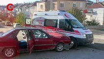 Karaman’da ambulans ile otomobil çarpıştı!