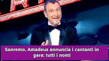 Sanremo, Amadeus annuncia i cantanti in gara tutti i nomi