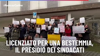 Licenziato per una bestemmia, il presidio dei sindacati