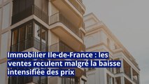 Immobilier Ile-de-France : les ventes reculent malgré la baisse intensifiée des prix