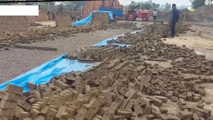भीलवाड़ा: बेमौसम बारिश से ईंट भट्टा संचालको का हुआ लाखों का नुकसान, श्रमिक परेशान