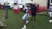 Titans RB Derrick Henry being coached on how to block in the NFL