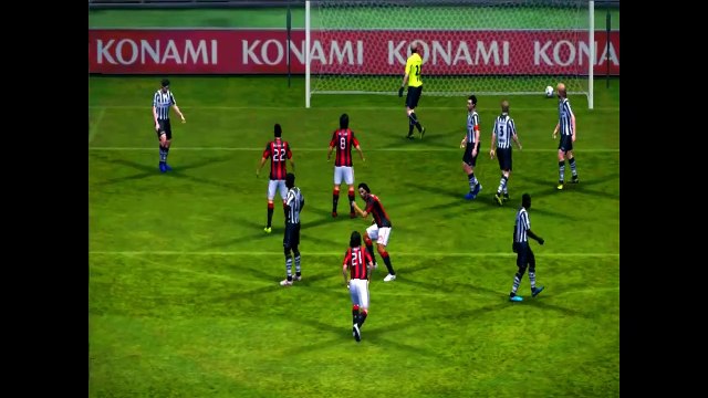 Ronaldinho | He scores a goal for AC Milan with a surprise shot ! OMG | PES