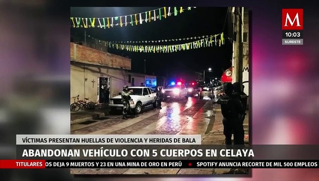 Hallan vehículo con 5 cuerpos en Celaya cerca de la Universidad de Guanajuato