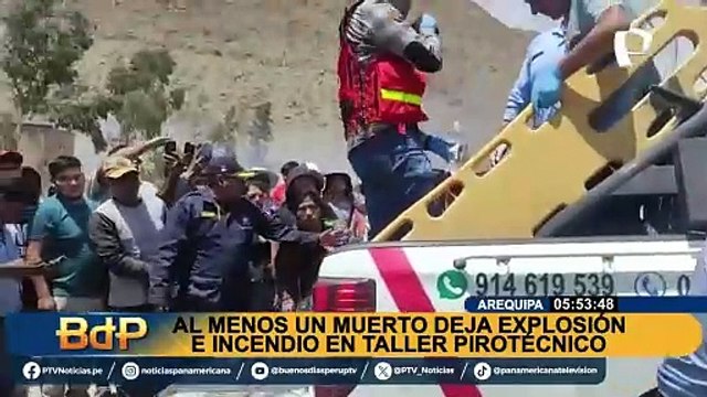 Arequipa: incendio en taller de pirotécnicos deja un muerto y cuatro heridos