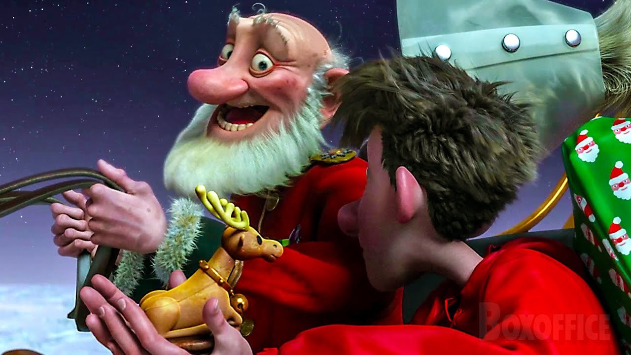Le Grand-Père Noël conduit le traîneau comme un fou