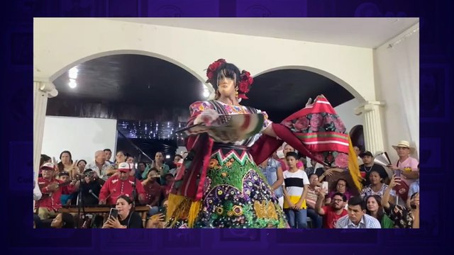 Espectaculares diseños de Carlos Rene Cruz en el baile Las Negras de Masaya