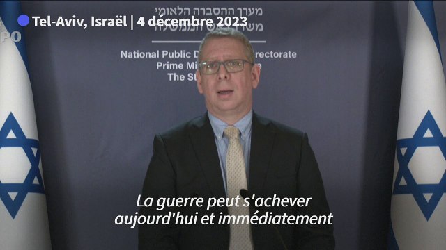 La guerre peut s'arrêter immédiatement à deux conditions dit le gouvernement israélien