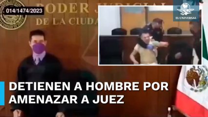 En plena audiencia, hombre amenaza y agrede a juez