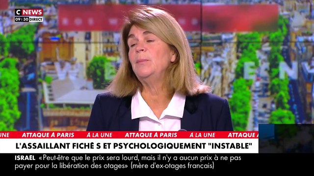 Eliot Deval recadre son intervenante Valérie Lecasble dans L'heure des pros Week-end sur CNews.