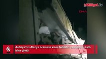 Antalya'da tadilat yapılan iki katlı bina çöktü