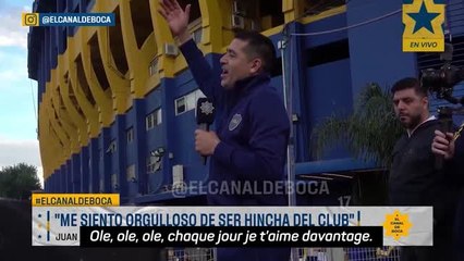 Boca Juniors - Quand Riquelme pousse la chansonnette avec les supporters