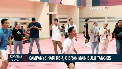 Kampanye Hari Ke-7, Gibran Main Bulu Tangkis di GBK Jakarta