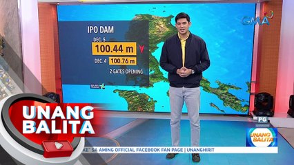 Binuksang gate para sa pagpapakawala ng tubig ng Angat at Ipo reservoir, nadagdagan pa - Weather update today as of 7:21 a.m. (December 5, 2023) | UB