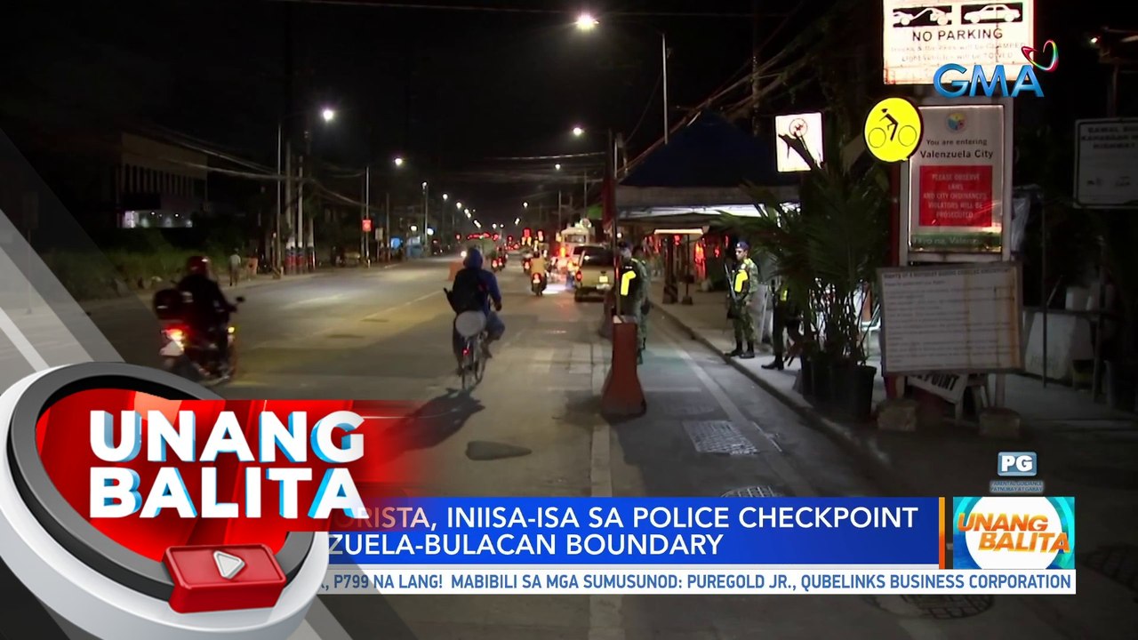 Mga motorista, iniisa-isa sa police checkpoint sa Valenzuela-Bulacan ...