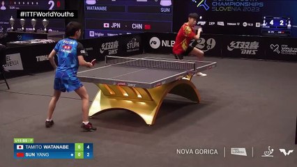 Tamito Watanabe vs Sun Yang - U15 BS Final - ITTF World Youth Championships 2023