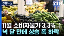 소비자물가, 넉 달째 3%대 속 둔화...농산물 13.6%↑ / YTN