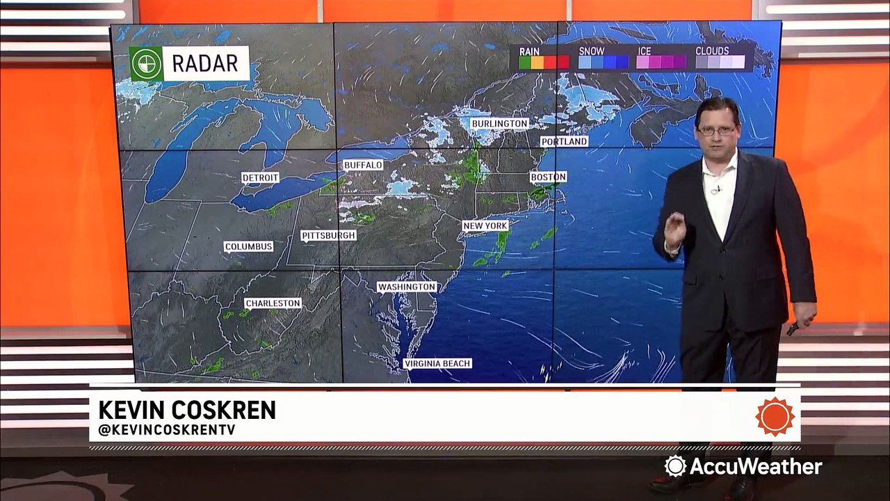 Snowy weather lingers in New England