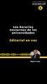 EDITORIAL | LOS HORARIOS NOCTURNOS DE LAS UNIVERSIDADES