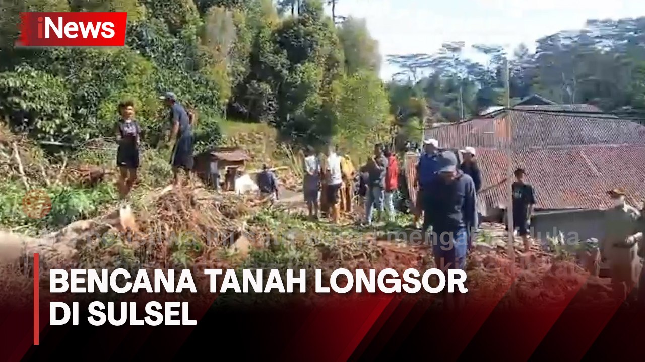 Jalan Poros Sinjai-Malino Tertutup Longsor, Akses Lalu Lintas Lumpuh
