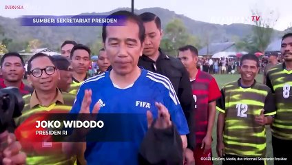 Momen Jokowi Main Bola Bersama Warga Manggarai Barat: Paling Penting Semua Gembira dan Sportif