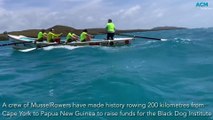 WATCH: MusselRowers crew rows across Torres Strait to raise funds for Black Dog Institute. Videos by Robert Pollock, Braden Fleming,