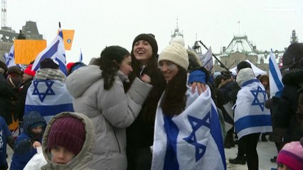 شاهد: مظاهرة أمام البرلمان الكندي دعماً لإسرائيل