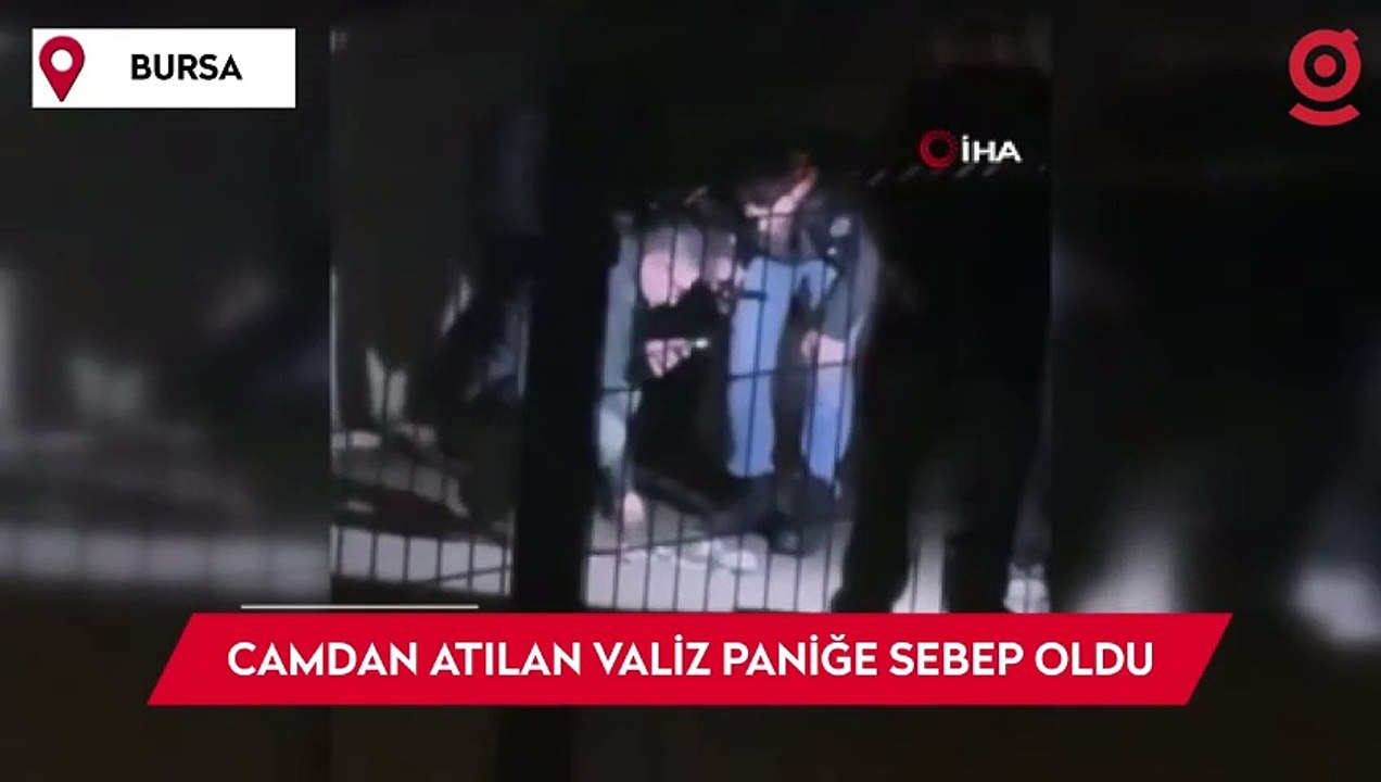 Bursa'da camdan atılan valiz bomba paniğine sebep oldu