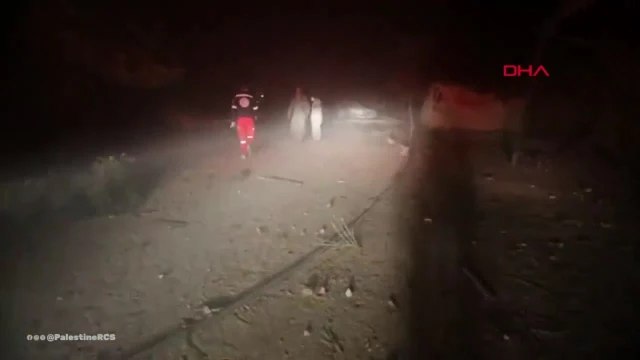 Filistin Kızılayı, İsrail'in Gazze Şeridi'ne yönelik saldırılarına ilişkin görüntüleri yayınladı