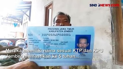 5 'Tuhan' Terdaftar Jadi DPT, Memilih Ikut Pemilu 2024 di Jember