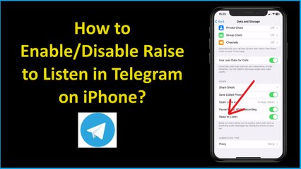 How to Enable/Disable Raise to Listen in Telegram on iPhone?