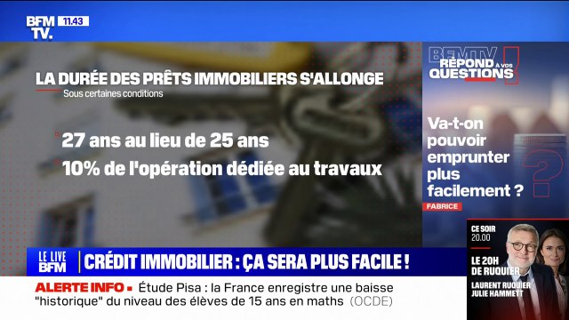 Immobilier: va-t-on pouvoir emprunter plus facilement? BFMTV répond à vos questions