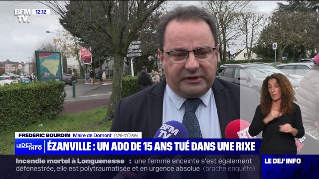 J'ai peur que ça soit pour des histoires futiles : le maire de Domont, dans le Val-d'Oise, réagit à la mort d'un adolescent de 15 ans dans la commune voisine