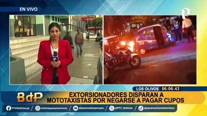 Скачать видео: Los Olivos: extorsionadores disparan contra mototaxistas por negarse a cobrar cupos