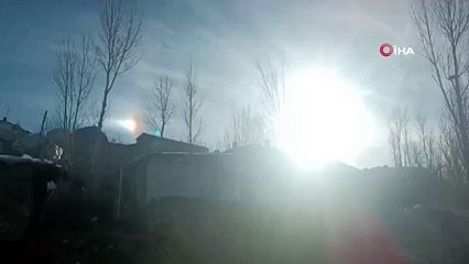 Hakkari Yüksekova'da 'yalancı güneş' belirdi, görüntüler kayda geçti!