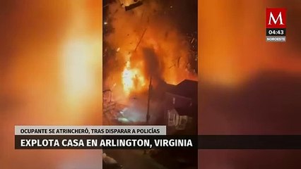 Se registra impactante explosión de una casa en Virginia; ocupante disparo más de 30 bengalas