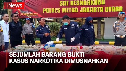 Kepolisian Musnahkan Sejumlah Barang Bukti Kasus Narkotika