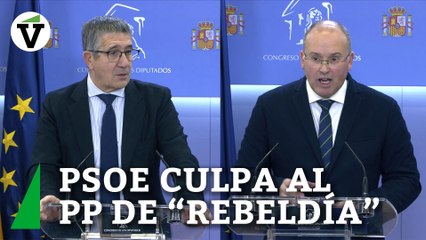 El PSOE cree que el PP está "en rebeldía" al no renovar el CGPJ