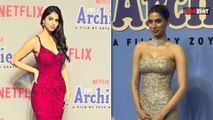 SRK Daughter Suhana Khan and Khushi Kapoor looks Beautiful at Netflix The Archies Grand Premier