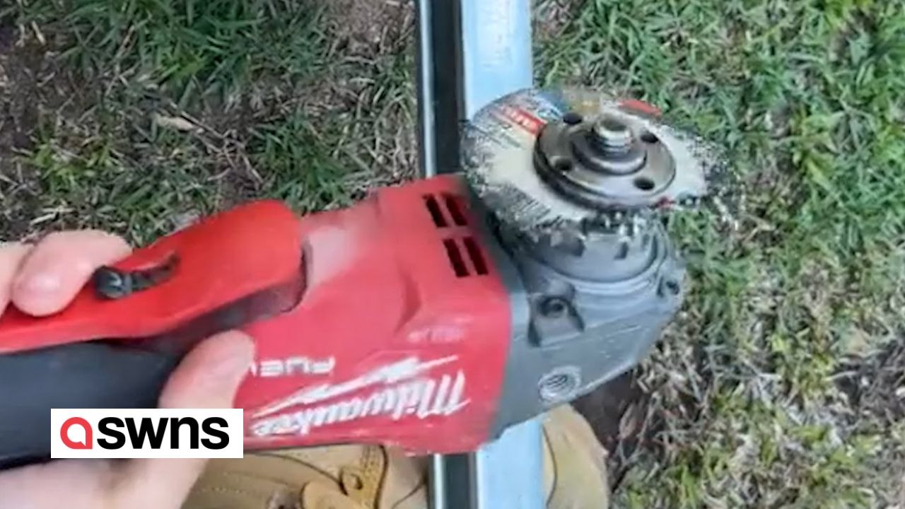 Man had a lucky escape after a grinder blade snapped and almost flew into his groin