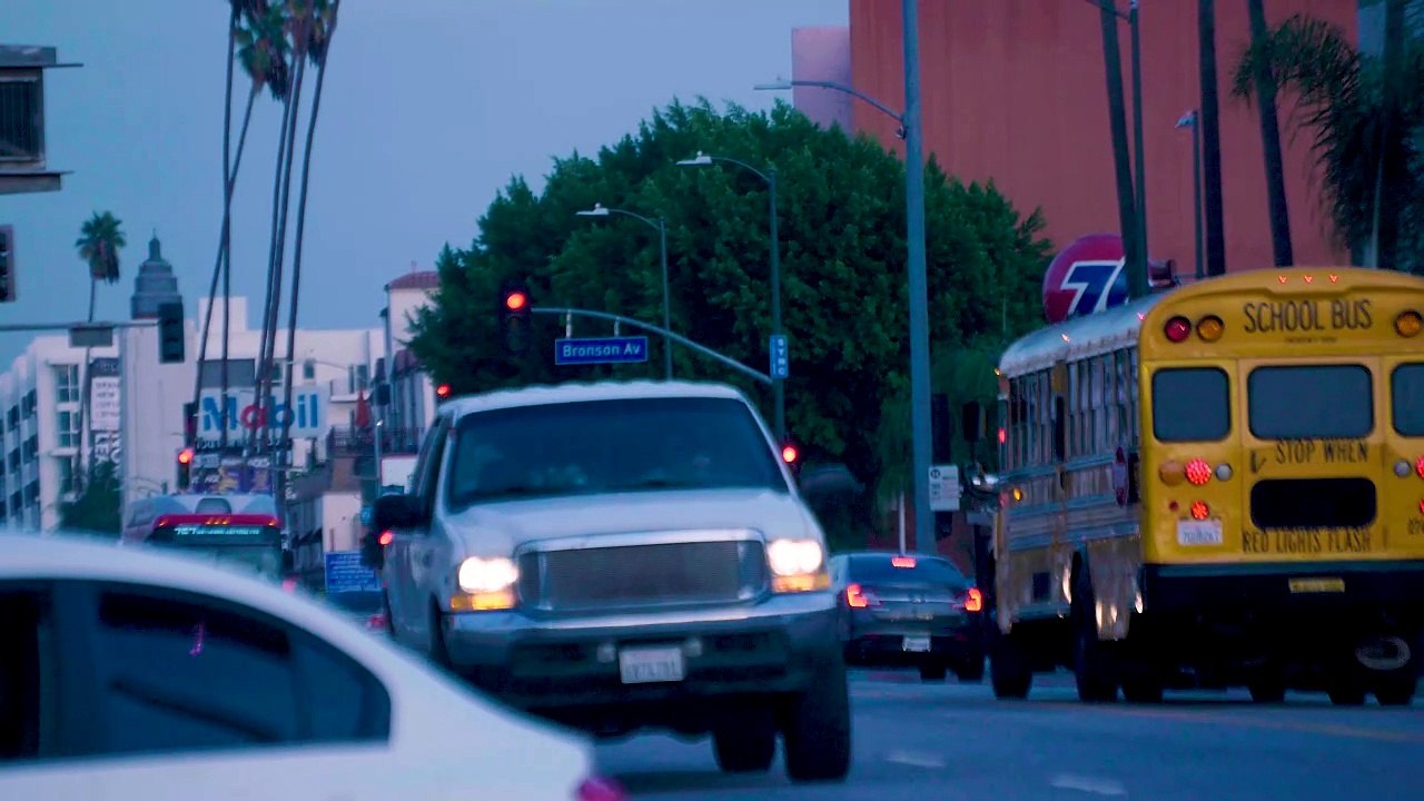 Static Shot Of Streets And Cars At Los Angeles In 4K.