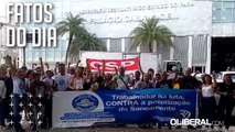 Manifestantes protestam em Belém contra a possível privatização dos serviços da Cosanpa