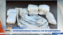 Aseguran hamacas con metanfetaminas en paquetería en Culiacán, Sinaloa