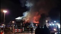 Massive fire engulfs church in Rotterdam as roof collapses