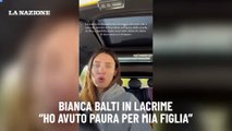 Bianca Balti in lacrime, 