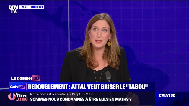 Redoublement: C'est à nous de faire que cette étape fasse partie du parcours scolaire et ne soit pas un drame , pour Carole Grandjean (ministre déléguée chargée de l’Enseignement et de la Formation professionnels)