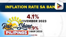 NEDA: Naitalang 4.1% inflation nitong Nobyembre, pinakamababa na naitala sa nakalipas na 20 buwan