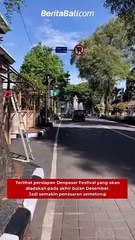 Terlihat persiapan Denpasar Festival yang akan diadakan pada akhir bulan Desember