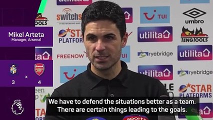 Arteta unwilling to criticise Raya despite tough night against Luton